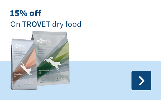 15% off On TROVET dry food