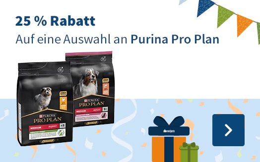 25 % Rabatt Auf eine Auswahl an Purina Pro Plan