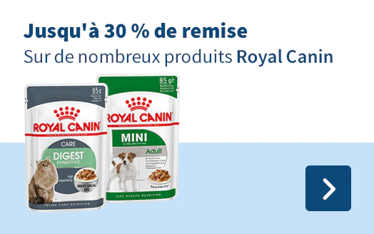 Jusqu'à 30 % de remise Sur de nombreux produits Royal Canin