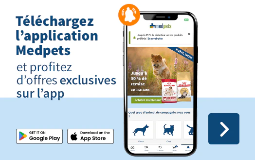 Téléchargez l'application Medpets et profitez d'offres exclusives sur l'app