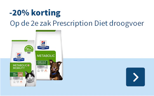 -20% korting Op de 2e zak Prescription Diet droogvoer