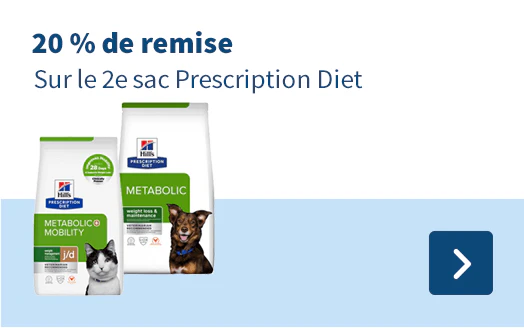 20 % de remise Sur le 2e sac Prescription Diet