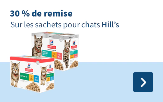 30 % de remise Sur les sachets pour chats Hill's