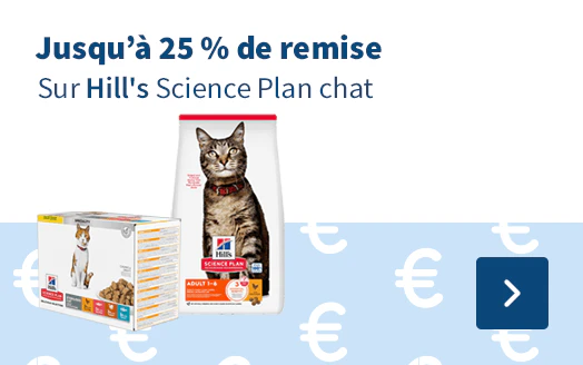 Jusqu’à 25 % de remise  Sur Hill's Science Plan chat