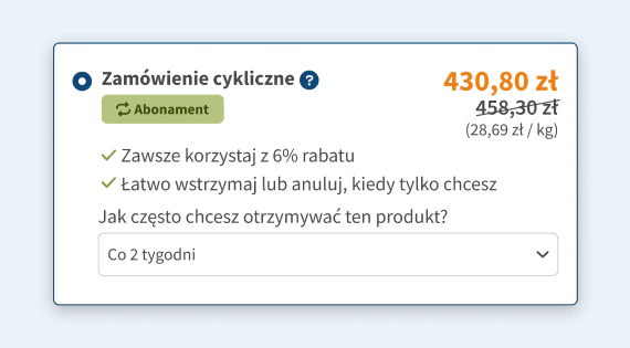 Wybierz częstotliwość dostawy