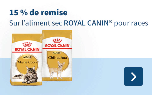 15 % de remise Sur l'aliment sec Royal Canin pour races