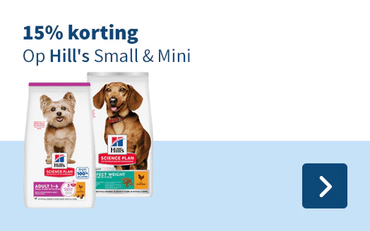 15% korting Op Hill's Small & Mini