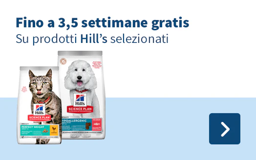 Fino a 3,5 settimane gratis Su prodotti Hill's selezionati